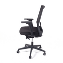 Zijkant van de zwarte Donk bureaustoel