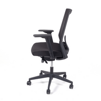 Zijkant van de zwarte Donk bureaustoel