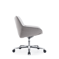 Zijaanzicht conferentiestoel Rien grijs