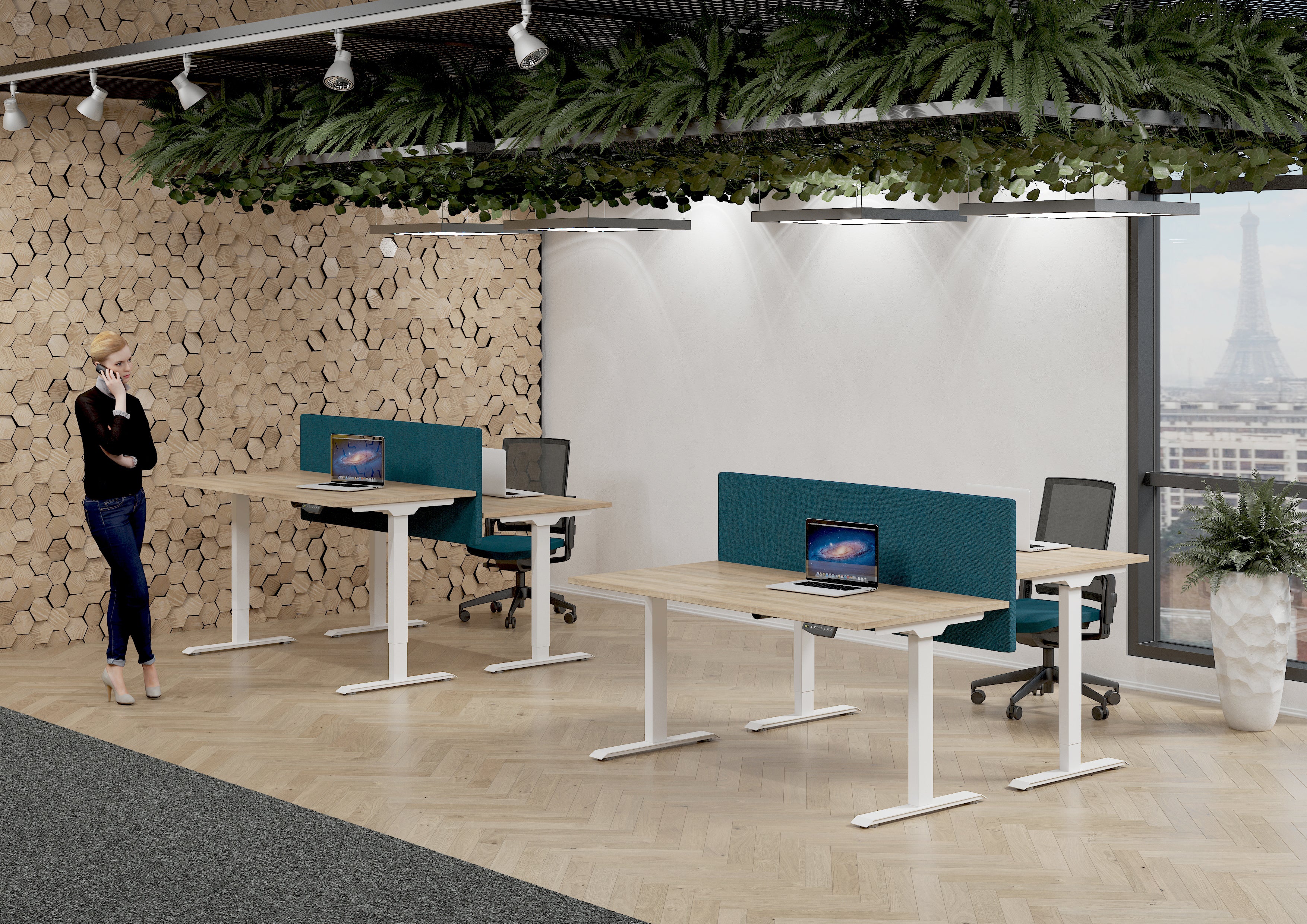 Bureau Flex 1 elektrisch verstelbaar QA (1 motorig) 160x80 cm