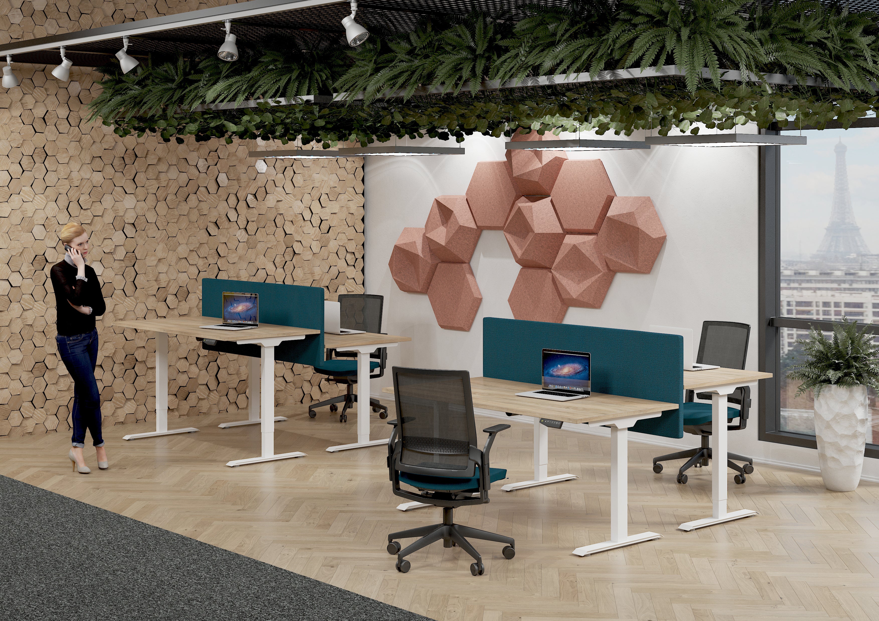 Bureau Flex 1 elektrisch verstelbaar QA (1 motorig) 160x80 cm