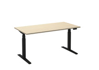 Flex 2 bureau Furniture Link 200x80 cm Zwart/Ahorn