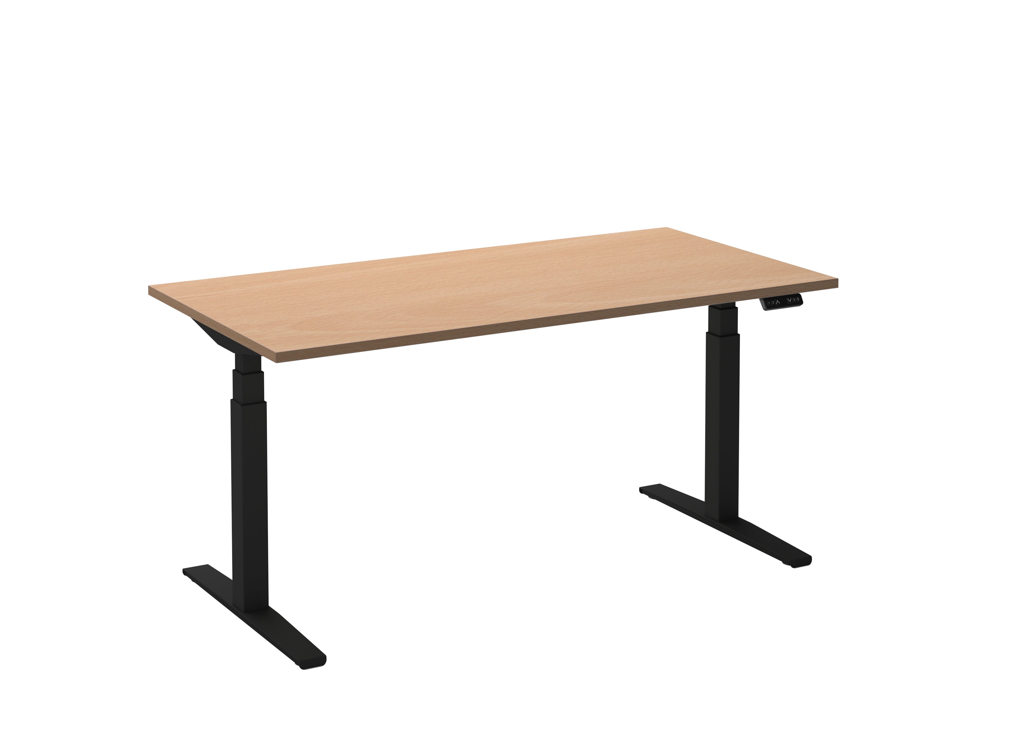 Flex 2 bureau Furniture Link 200x80 cm Zwart/Beuken