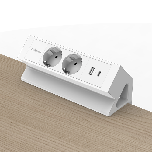 Opbouwunit Juno Zwart (2x 220V, 1x USB-A+C)