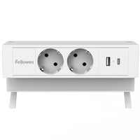 Opbouwunit Juno Zwart (2x 220V, 1x USB-A+C)