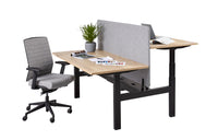 Duo-bureau Furniture Link met zwart frame