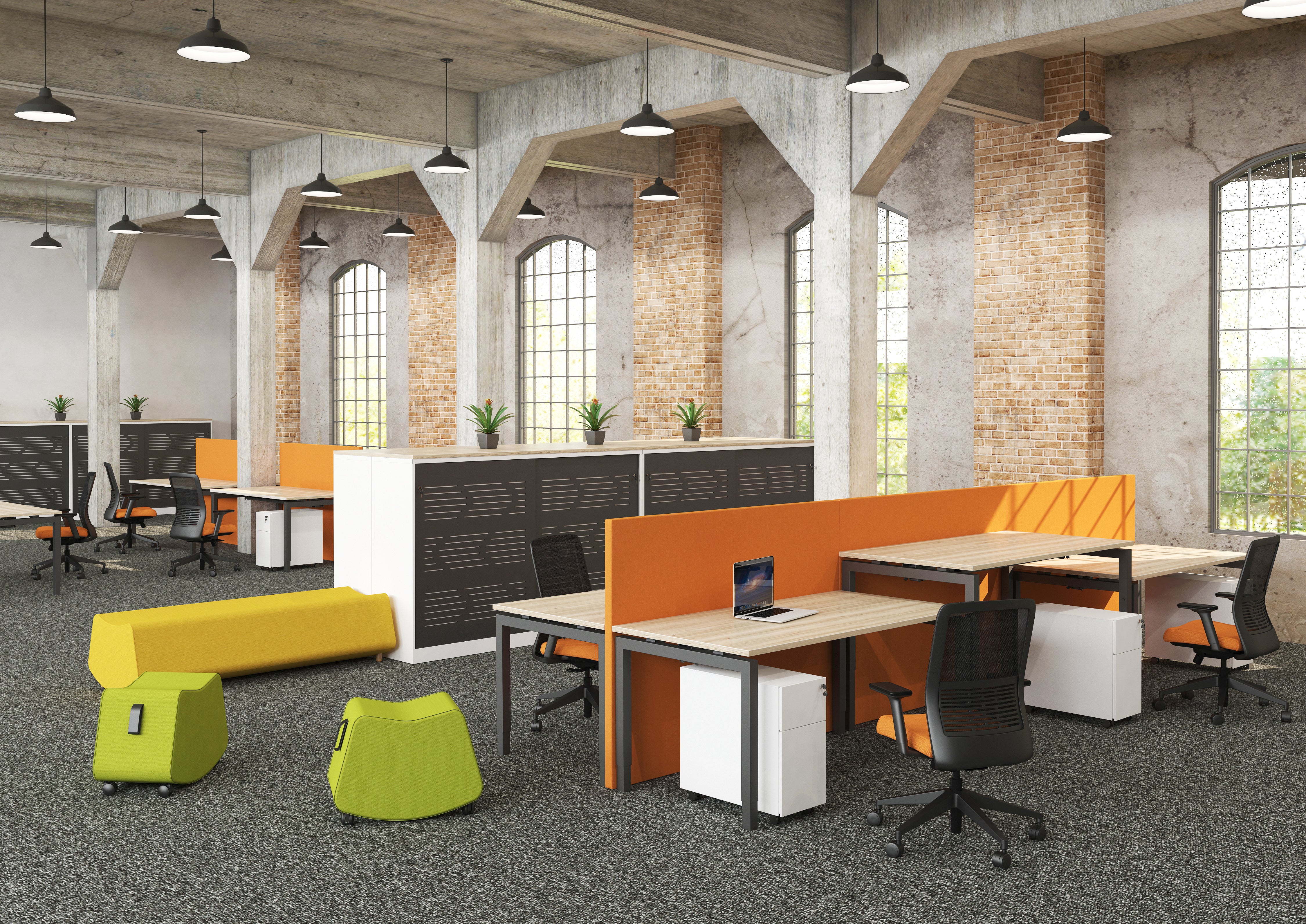 Vergadertafel Motive Zwart/Eiken wit