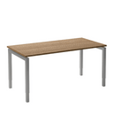 Move 4 bureau aluminium/eiken tabak