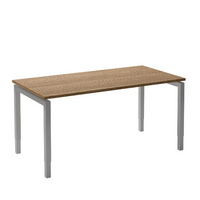 Move 4 bureau aluminium/eiken tabak