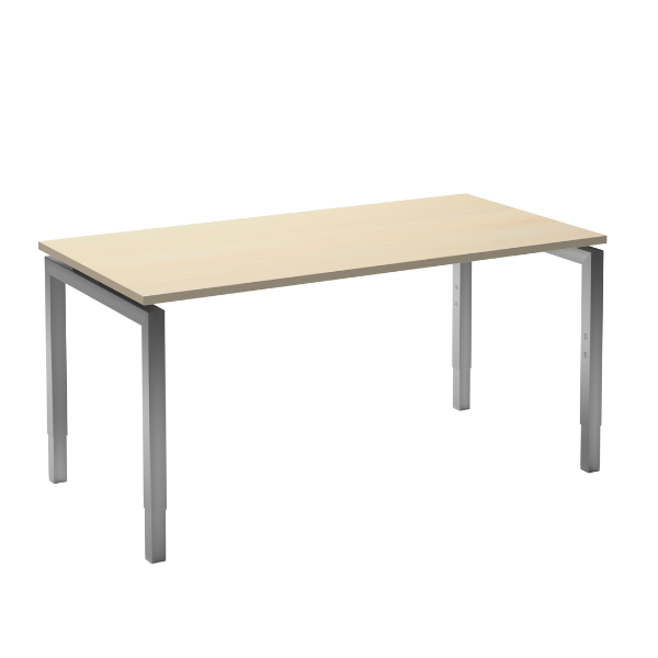 Move 4 bureau 140x80 aluminium/ahorn