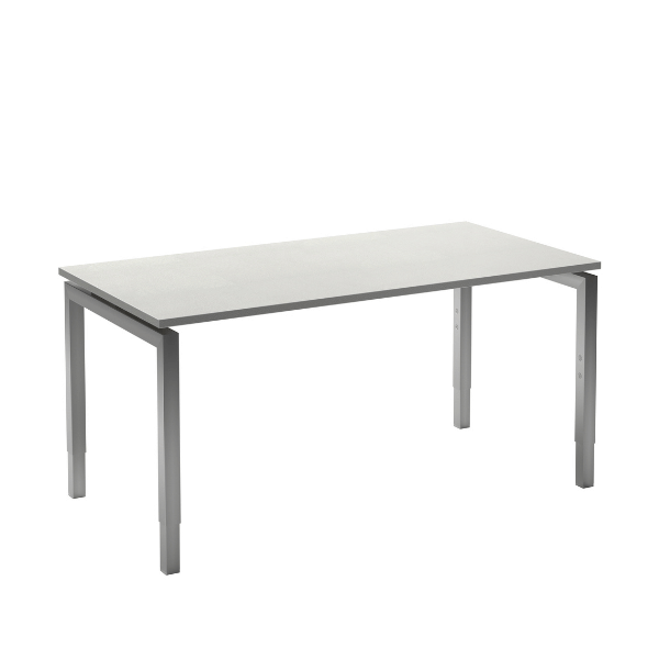 Bureau Move 4 160x80 cm Aluminium/Wit