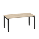Bureau Move 4 (U-poot) 180x90 cm Zwart/Eiken Wit