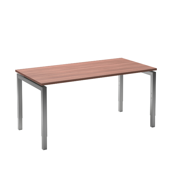 Bureau Move 4 (U-poot) 180x90 cm Aluminium/Havanna