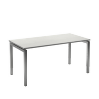 Bureau Move 4 (U-poot) 180x90 cm Aluminium/Wit