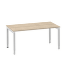 Bureau Move 4 (U-poot) 180x90 cm Wit/Eiken wit