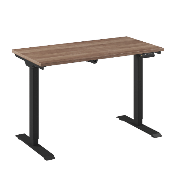 Bureau Flex 1 elektrisch verstelbaar QA (1 motorig) 120x60 cm Zwart/Havanna