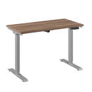 Bureau Flex 1 elektrisch verstelbaar QA (1 motorig) 120x60 cm Aluminium/Havanna