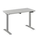 Bureau Flex 1 elektrisch verstelbaar QA (1 motorig) 120x60 cm Aluminium/Wit