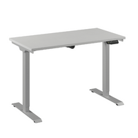 Bureau Flex 1 elektrisch verstelbaar QA (1 motorig) 120x60 cm Aluminium/Wit
