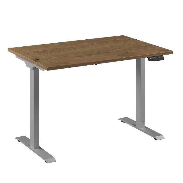 Flex 1 bureau Furniture Link 120x80 cm Aluminium/Eiken tabak