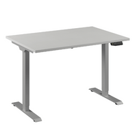 Flex 1 bureau Furniture Link 120x80 cm Aluminium/Wit