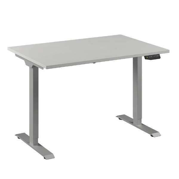 Flex 1 bureau Furniture Link 120x80 cm Aluminium/Wit