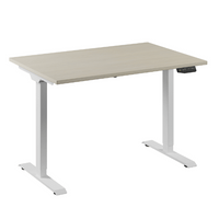 Bureau Flex 1 elektrisch verstelbaar QA (1 motorig) 120x80 cm Wit/Ahorn