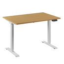Bureau Flex 1 elektrisch verstelbaar QA (1 motorig) 120x80 cm Wit/Beuken
