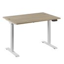 Bureau Flex 1 elektrisch verstelbaar QA (1 motorig) 120x80 cm Wit/Eiken wit