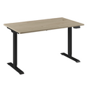 Flex 2 bureau zwart/rustiek eiken wit