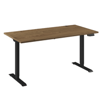 Bureau Flex 1 60x80 Zwart//eiken tabak