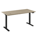 Bureau Flex 1 60x80 Zwart/rustiek eiken wit