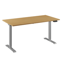 Bureau Flex 1 60x80 aluminium/beuken