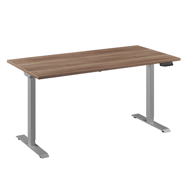 Bureau Flex 1 60x80 aluminium/havanna