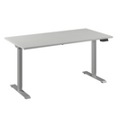 Bureau Flex 1 60x80 aluminium/wit