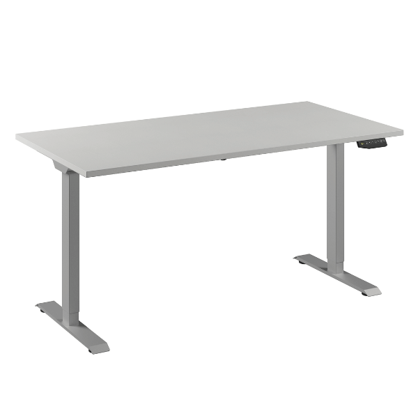 Bureau Flex 1 60x80 aluminium/wit