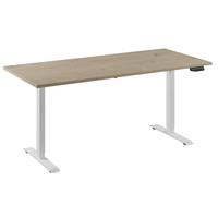 Bureau Flex 1 60x80 wit/eiken wit