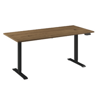 Flex 1 bureau Furniture Link aluminium/eiken tabak