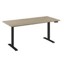 Flex 1 bureau Furniture Link aluminium/eiken wit