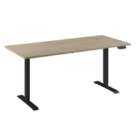 Flex 1 bureau Furniture Link aluminium/eiken wit