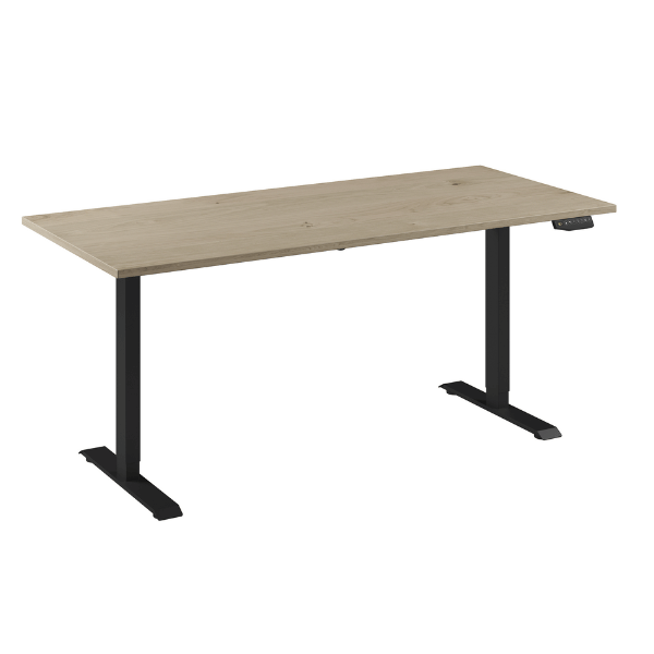 Flex 1 bureau Furniture Link aluminium/eiken wit