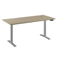 Flex 1 bureau Furniture Link aluminium/eiken wit