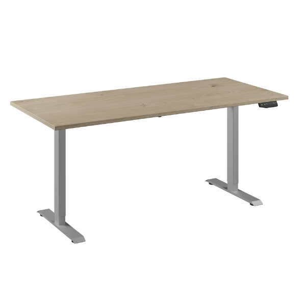 Flex 1 bureau Furniture Link aluminium/eiken wit