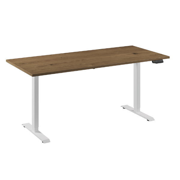 Flex 1 bureau 180x80 wit/eiken tabak