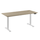 Flex 1 bureau 180x80 wit/eiken wit