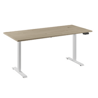 Flex 1 bureau 180x80 wit/eiken wit