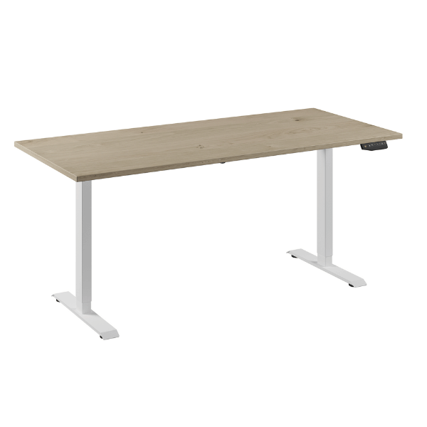 Flex 1 bureau 180x80 wit/eiken wit