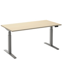 Bureau Flex 2 140x80 cm Aluminium/Ahorn