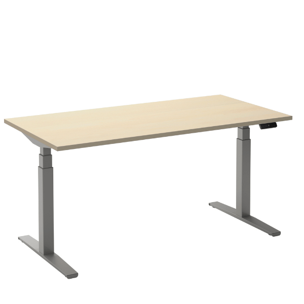 Bureau Flex 2 140x80 cm Aluminium/Ahorn