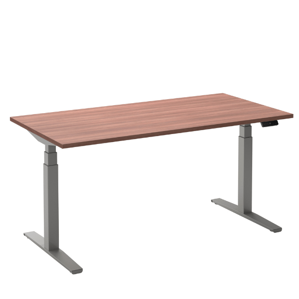 Bureau Flex 2 140x80 cm Aluminium/Havanna